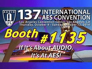 banner image to promote the 2014 International AES Convention in Los Angeles, CA