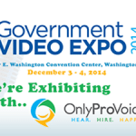 banner image to promote the 2014 Government Video Expo in Washington DC
