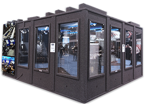 GoPro's custom built WhisperRoom that was used at the 2015 Summer NAMM Show