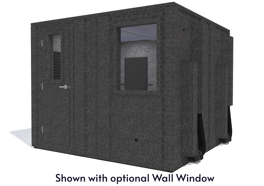 WhisperRoom MDL 102102 E shown from the front with door closed and gray foam