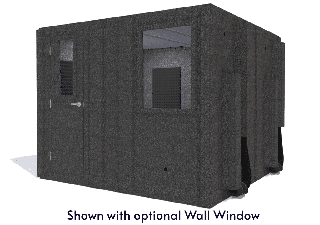 WhisperRoom MDL 102102 S shown from the front with door closed and gray foam