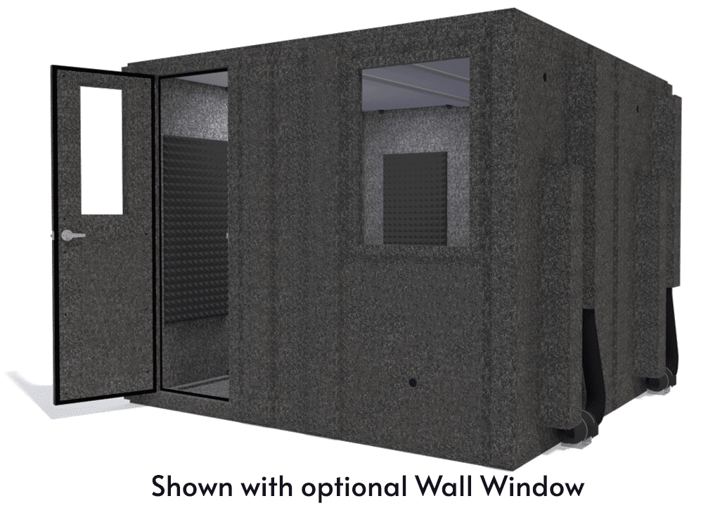 WhisperRoom MDL 102102 S shown from the front with door open and gray foam