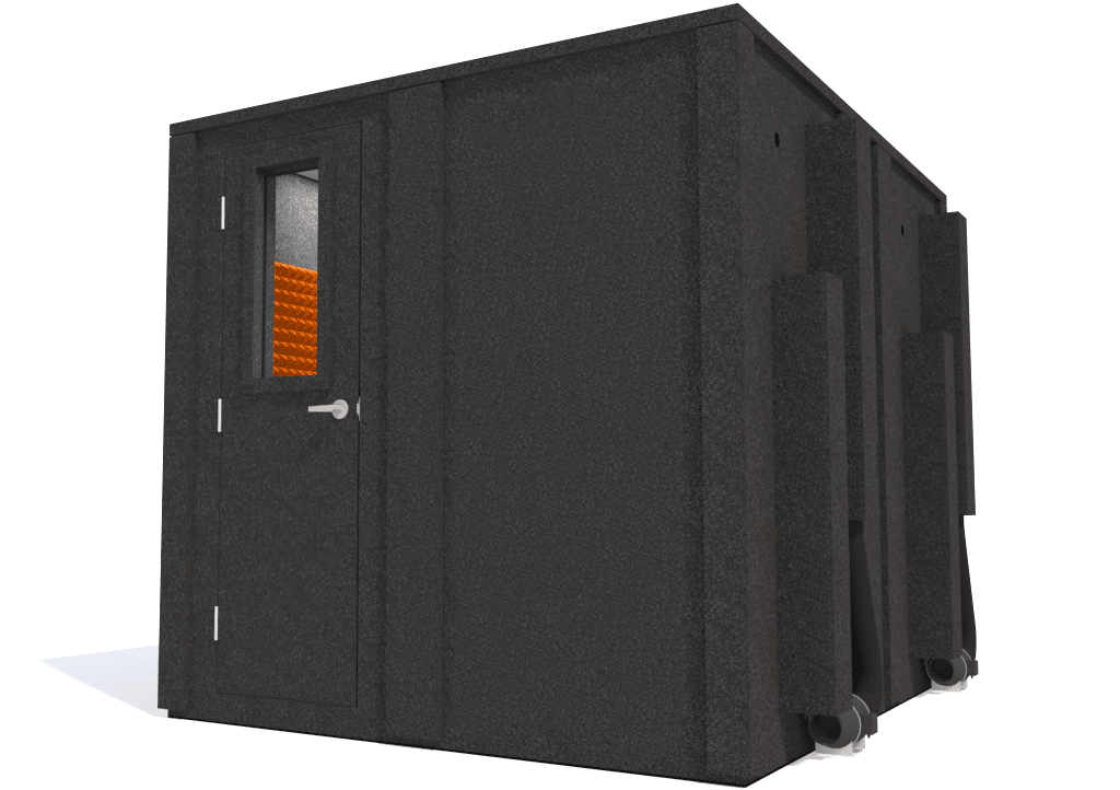 WhisperRoom MDL 10284 E shown with the door closed from the front with orange foam