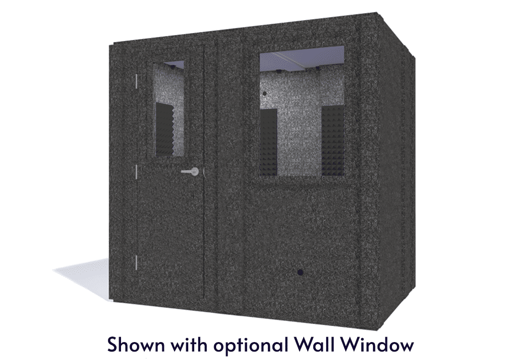 WhisperRoom MDL 6084 S shown from the front with door closed and gray foam