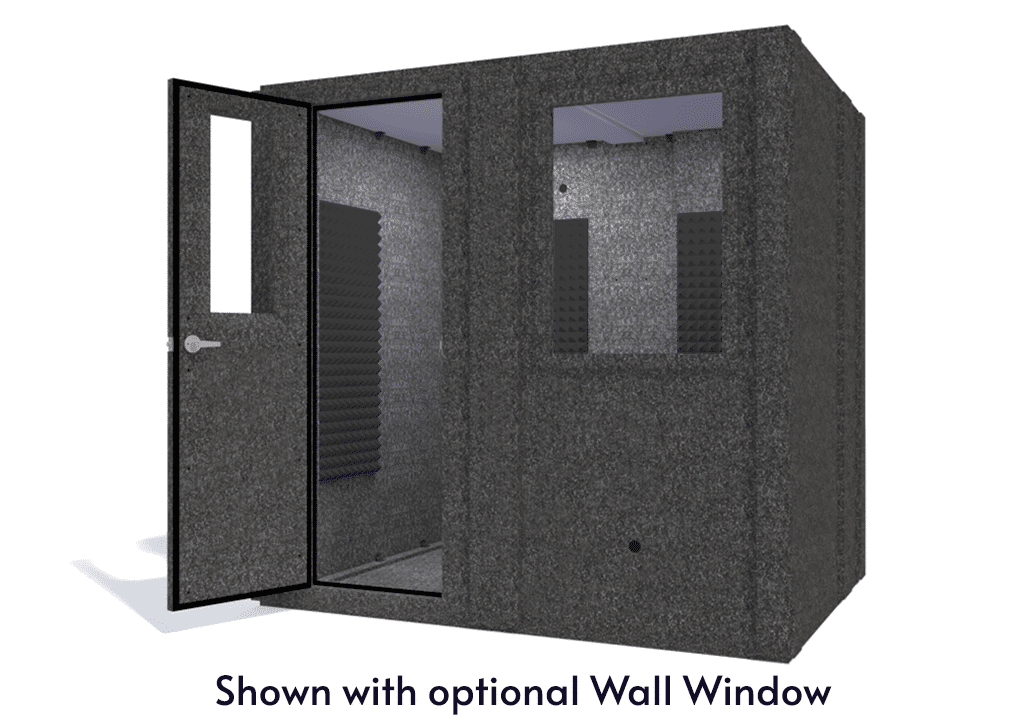 WhisperRoom MDL 6084 S shown from the front with door open and gray foam