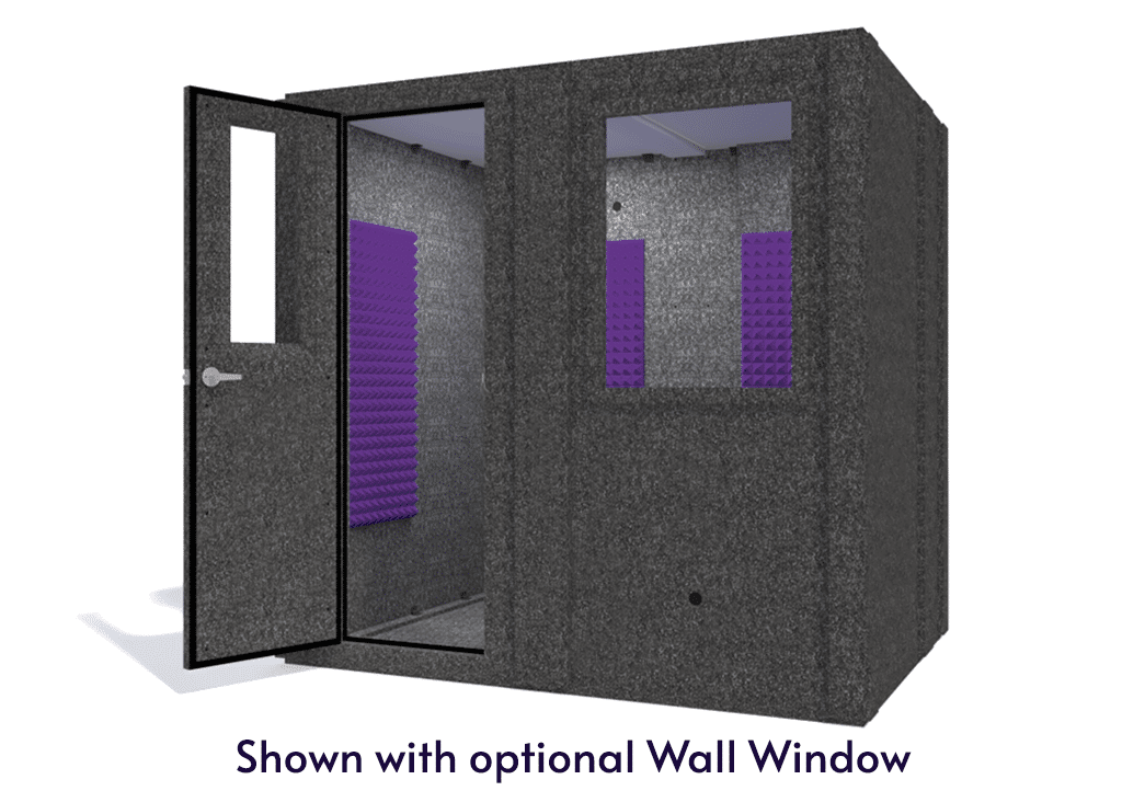 WhisperRoom MDL 6084 S shown from the front with door open and purple foam
