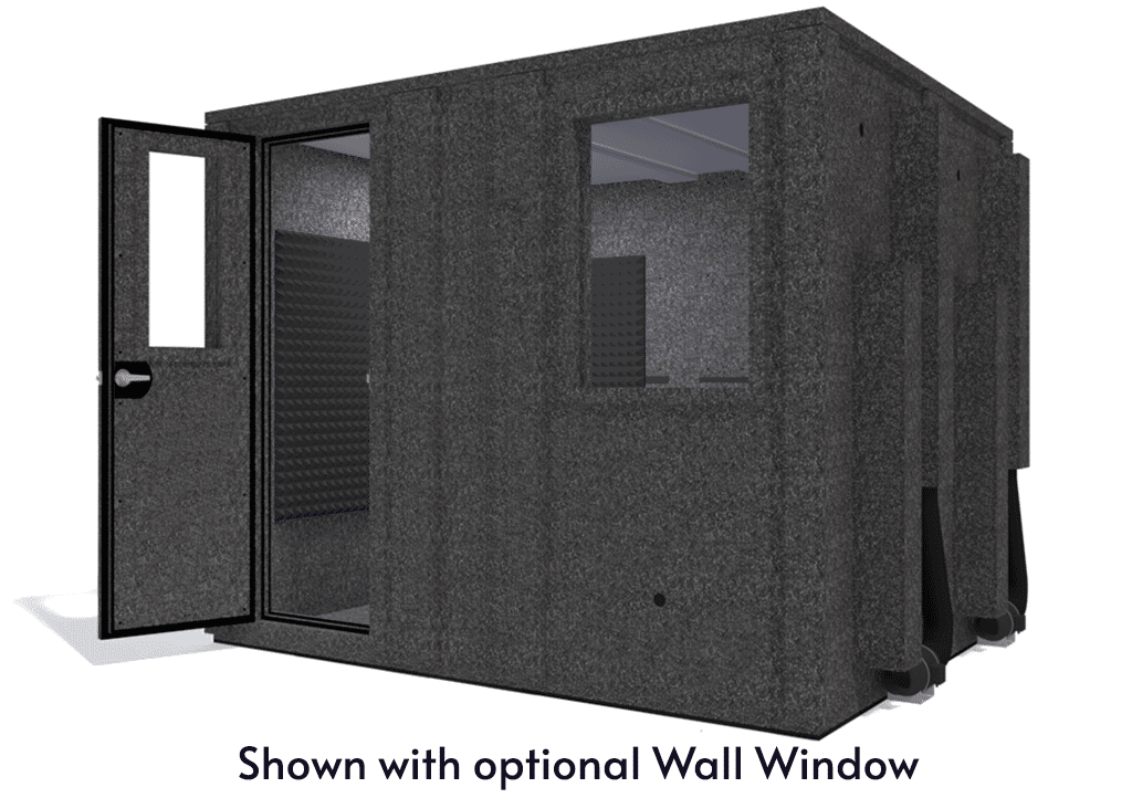 WhisperRoom MDL 84102 E shown from the front with door open and gray foam