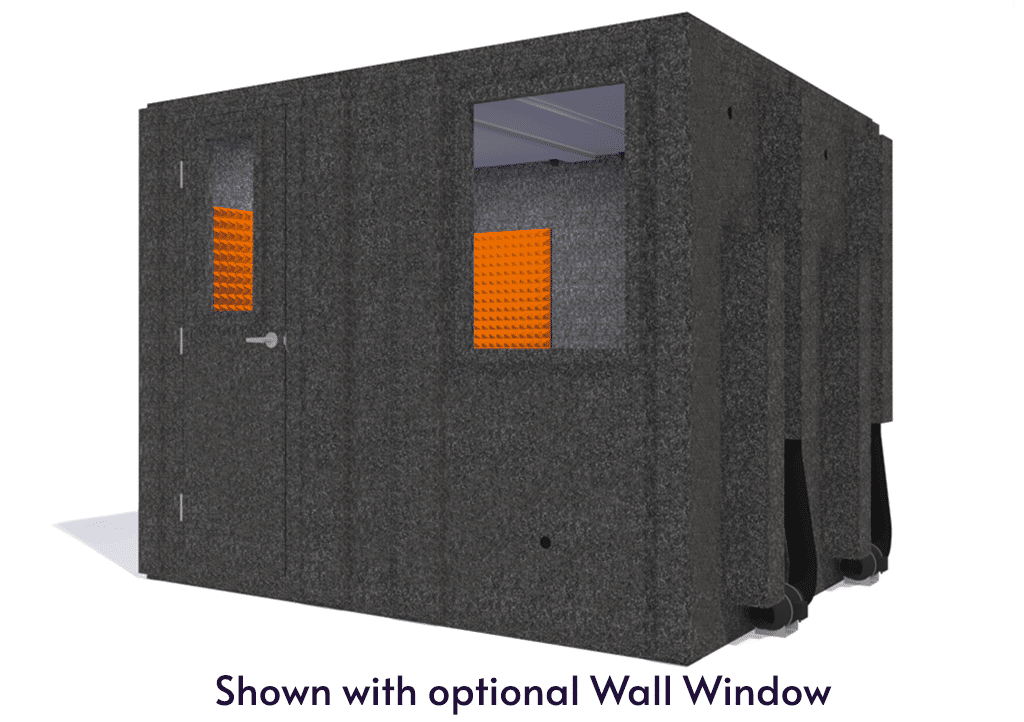WhisperRoom MDL 84102 S shown from the front with door closed and orange foam
