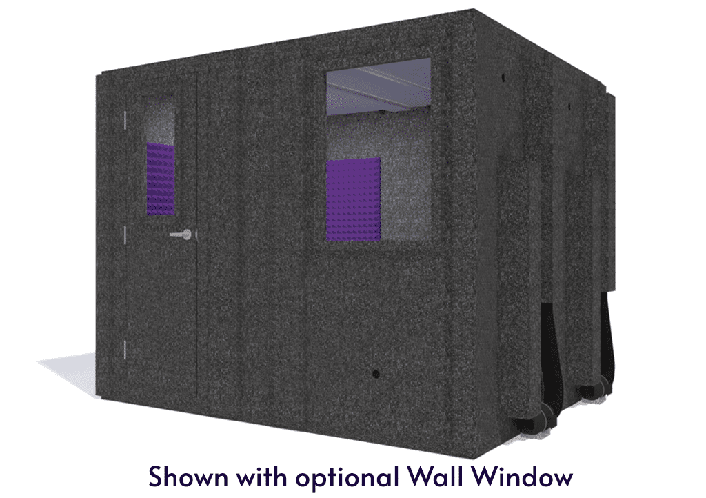 WhisperRoom MDL 84102 S shown from the front with door closed and purple foam
