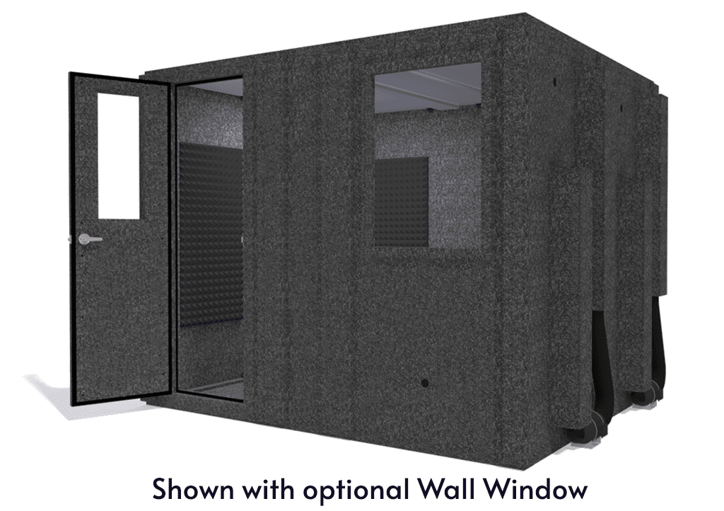 WhisperRoom MDL 84102 S shown from the front with door open and gray foam