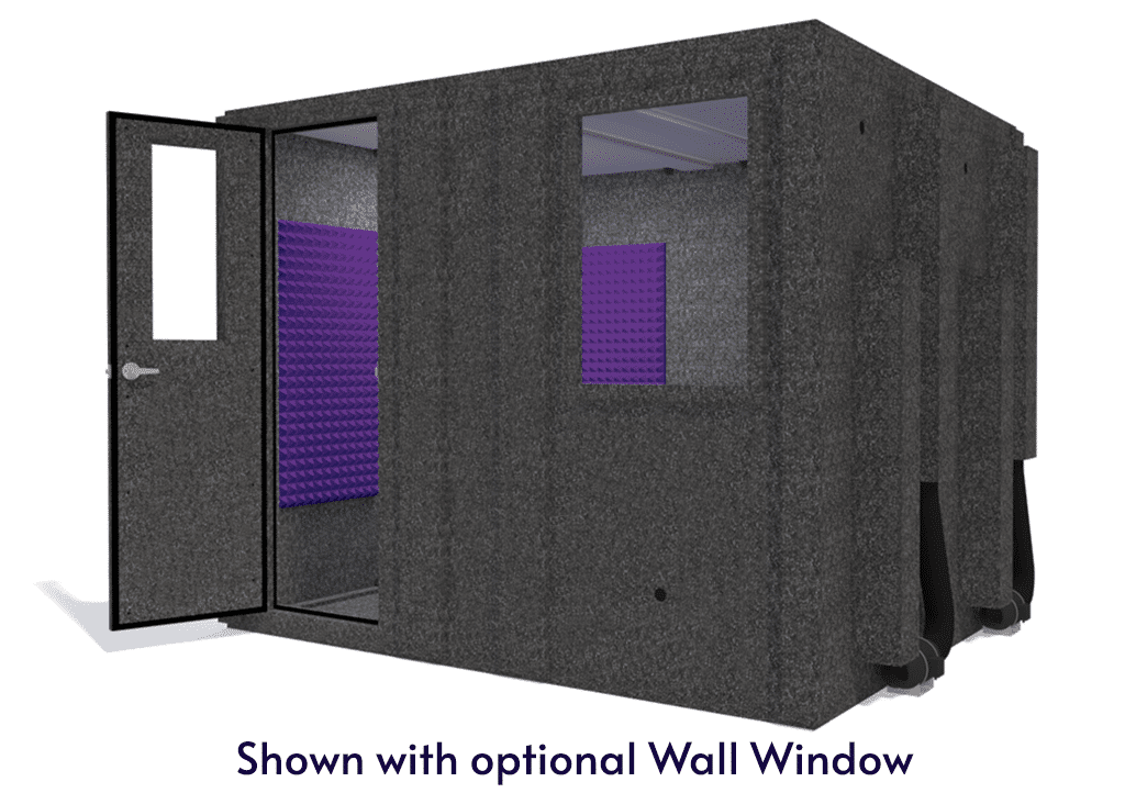 WhisperRoom MDL 84102 S shown from the front with door open and purple foam