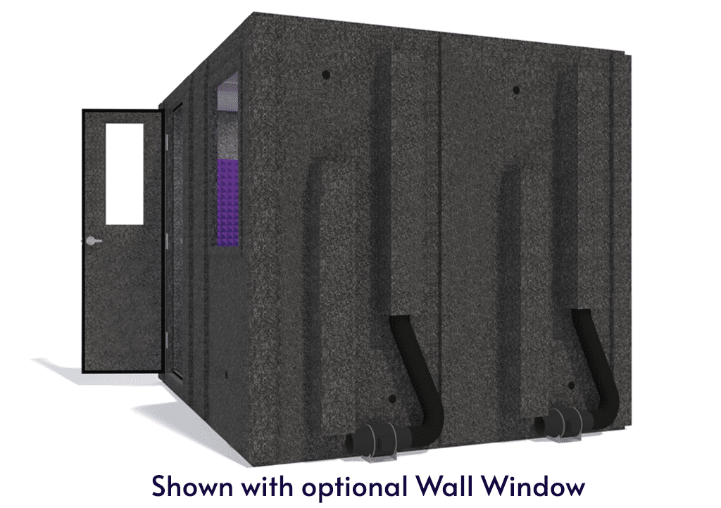WhisperRoom MDL 84102 S shown from the side with door open and purple foam