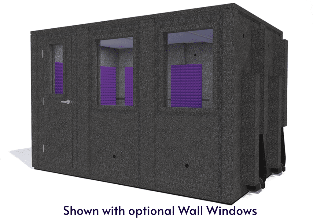 WhisperRoom MDL 84126 E shown from the front with door closed and purple foam