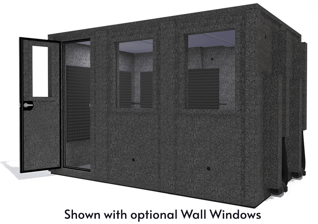 WhisperRoom MDL 84126 E shown from the front with door open and gray foam