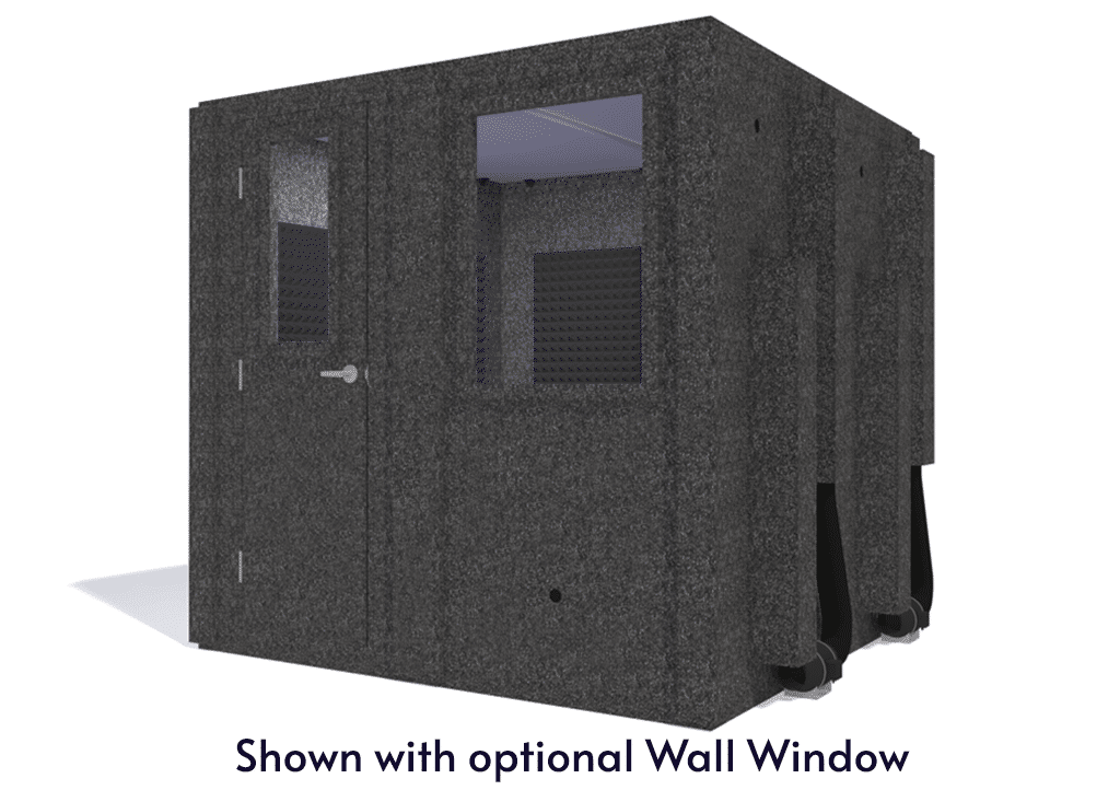 WhisperRoom MDL 8484 S shown from the front with door closed and gray foam