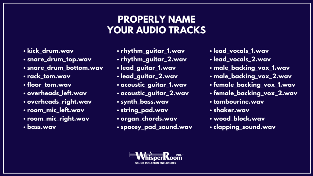 a list of properly named .wav files