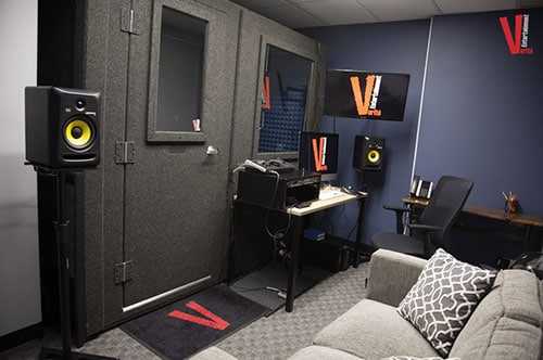 image of a whisperroom inside of production studio