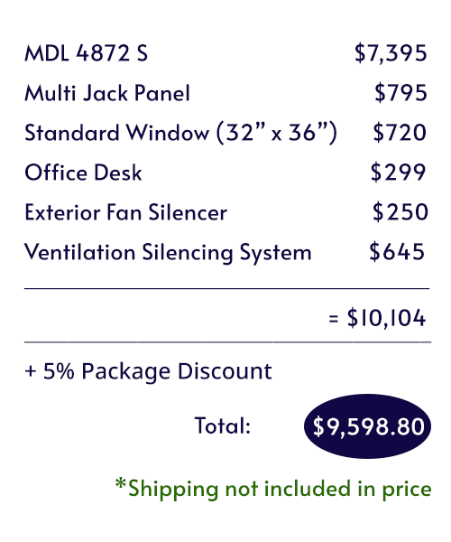 Itemized pricing for the Audiology Basic Package.